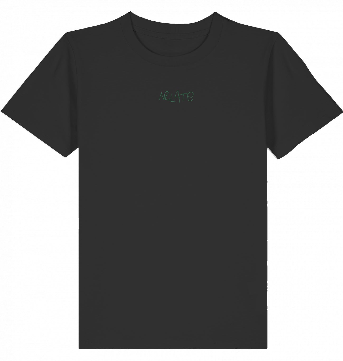 fair produziertes kinder t-shirt aus gots-zertifizierter bio-baumwolle in schwarz