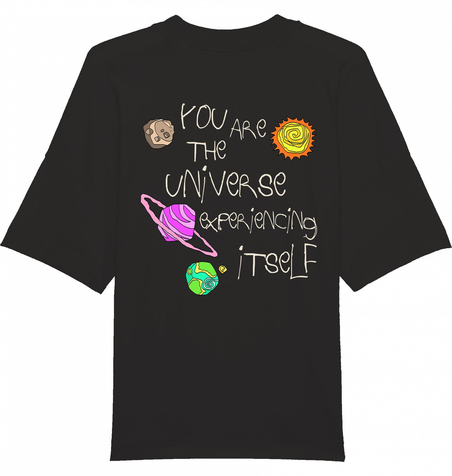 nachhaltiges unisex t-shirt aus 100 % bio-baumwolle in schwarz, oversized & fairwear-zertifiziert