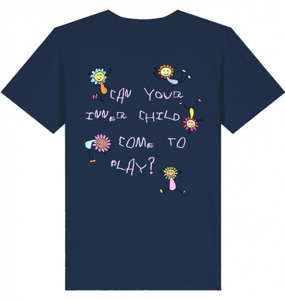kinder t-shirt aus 100 % bio-baumwolle in blau, plastikfrei & fair produziert