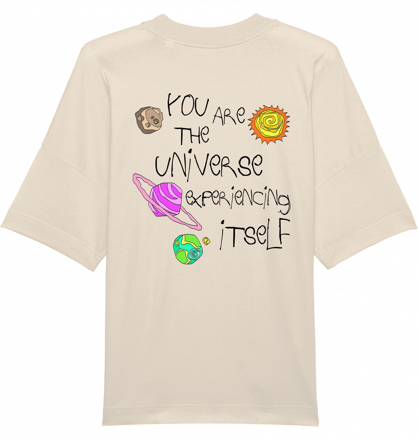 fair fashion t-shirt aus gots-zertifizierter bio-baumwolle in beige, plastikfrei versendet