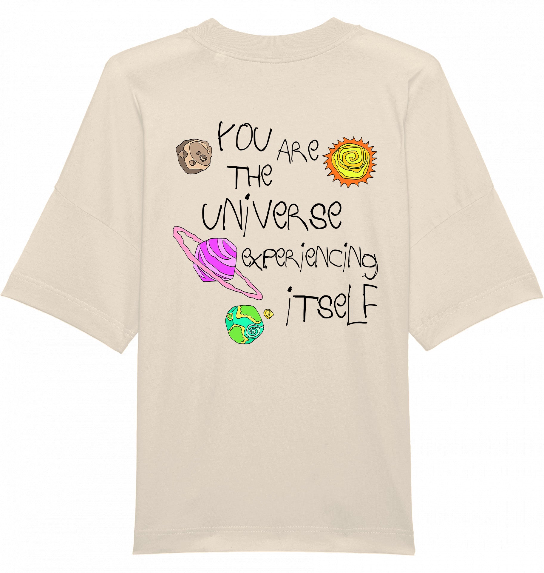 fair fashion t-shirt aus gots-zertifizierter bio-baumwolle in beige, plastikfrei versendet