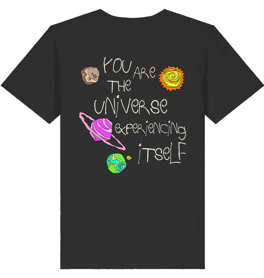nachhaltiges kinder t-shirt aus 100 % bio-baumwolle in schwarz, fair & vegan