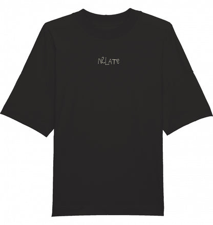 nachhaltiges unisex t-shirt aus 100 % bio-baumwolle in schwarz, oversized & fairwear-zertifiziert
