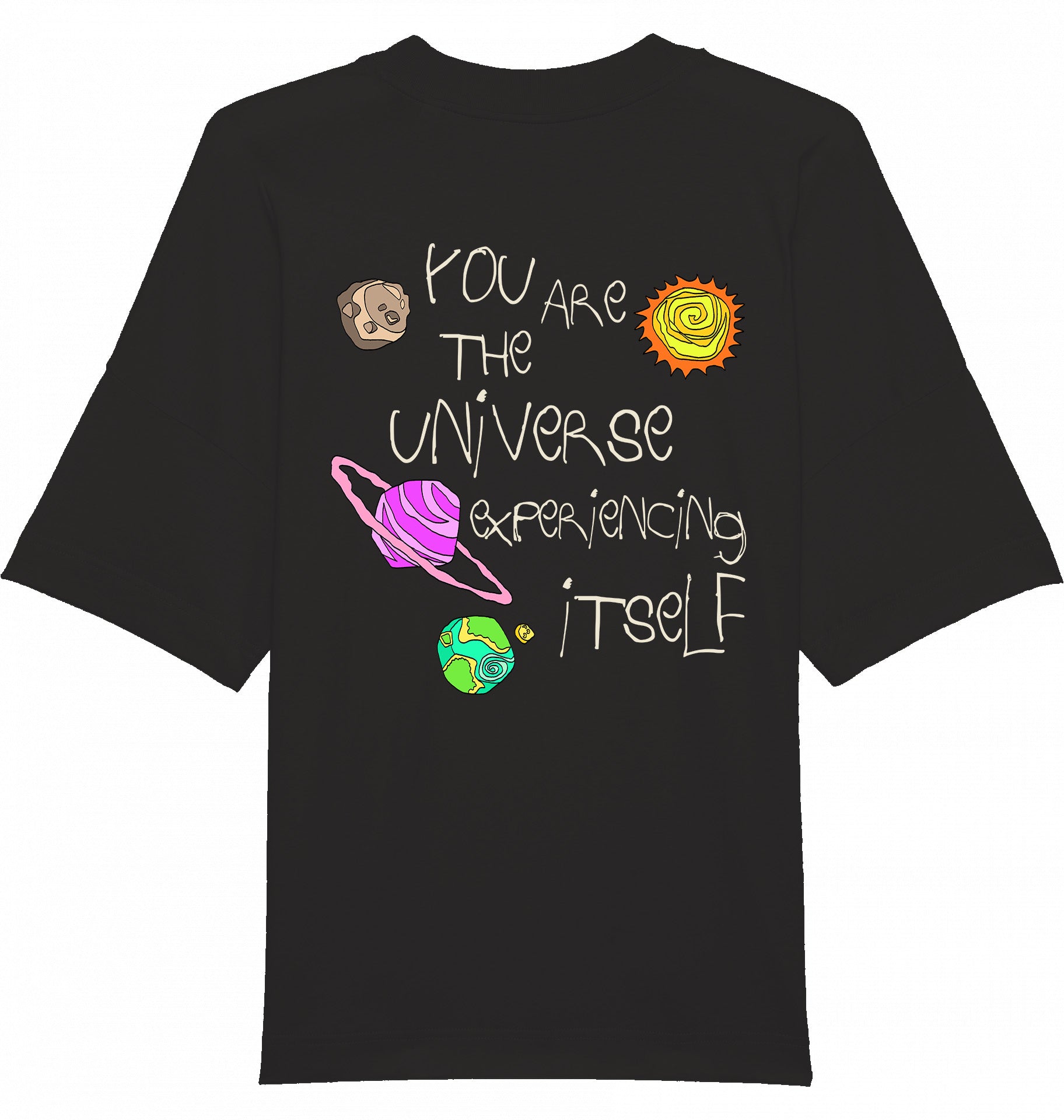 nachhaltiges unisex t-shirt aus 100 % bio-baumwolle in schwarz, oversized & fairwear-zertifiziert