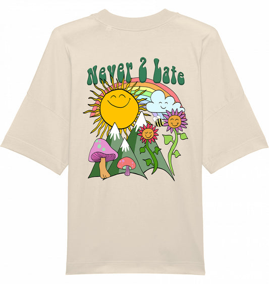 slow fashion t-shirt aus 100 % bio-baumwolle in beige, unisex & vegan